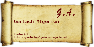 Gerlach Algernon névjegykártya