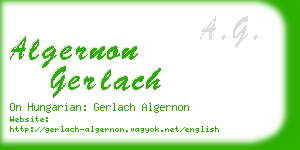 algernon gerlach business card